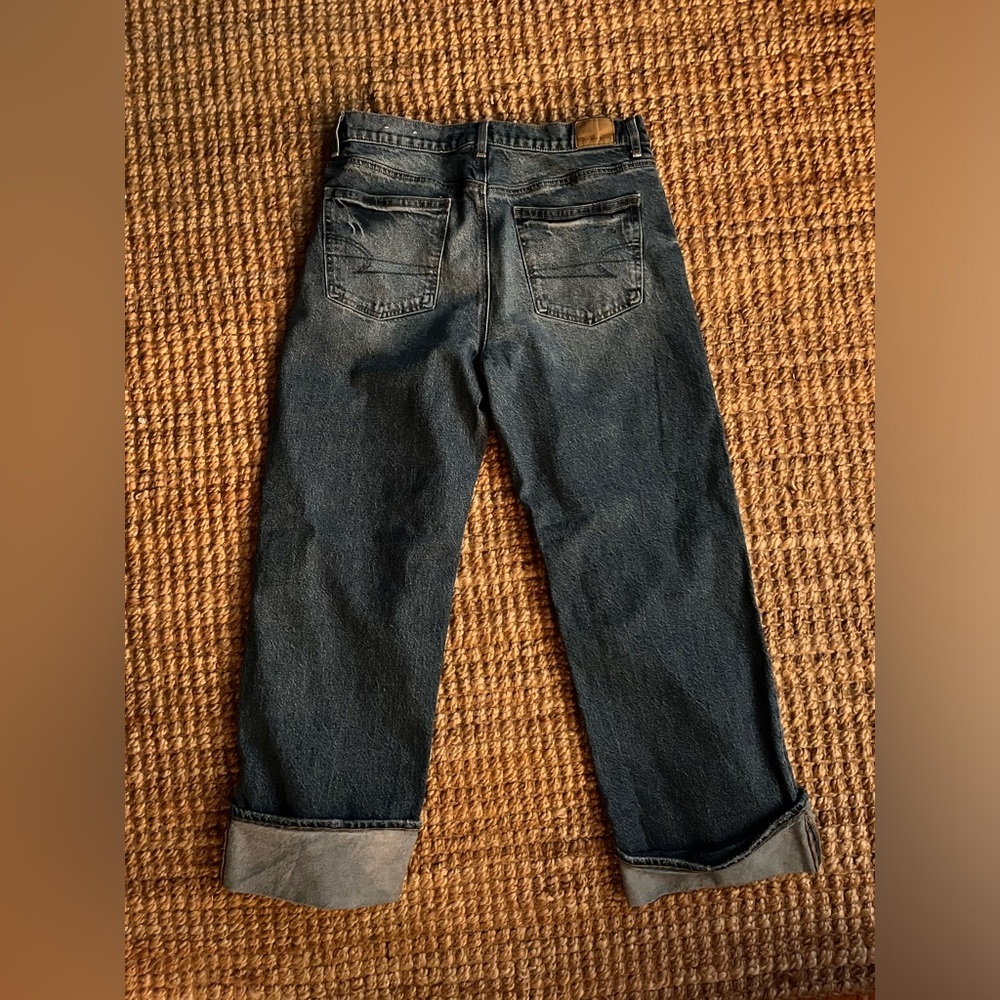 American Eagle Outfitters Relaxed Fit Distressed Blue Jeans - Picture 2 of 6